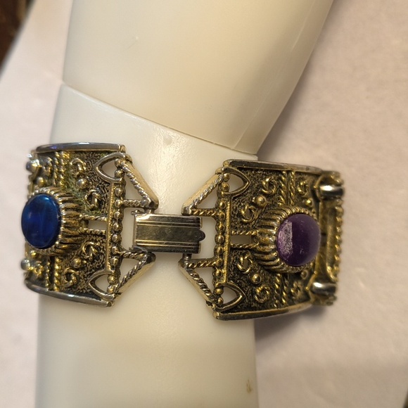 Vintage Sarah Coventry Multi stone Accent Bracelet . Wearable , Pre Owned - Picture 3 of 9